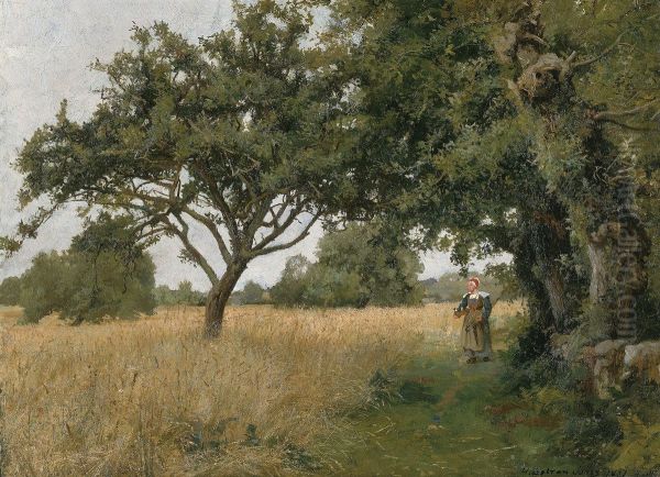 Brittany Landscape Oil Painting by Hugh Bolton Jones
