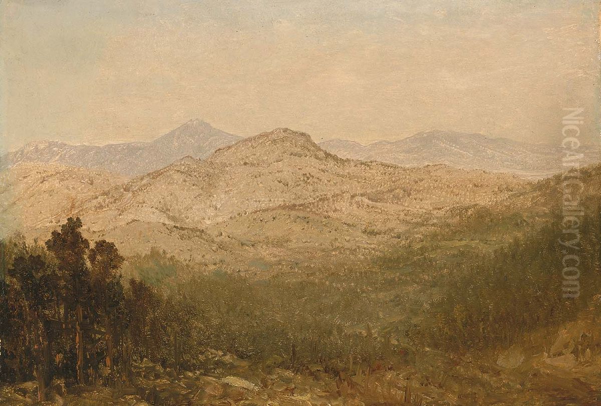 Mountains in Colorado Oil Painting by John Frederick Kensett