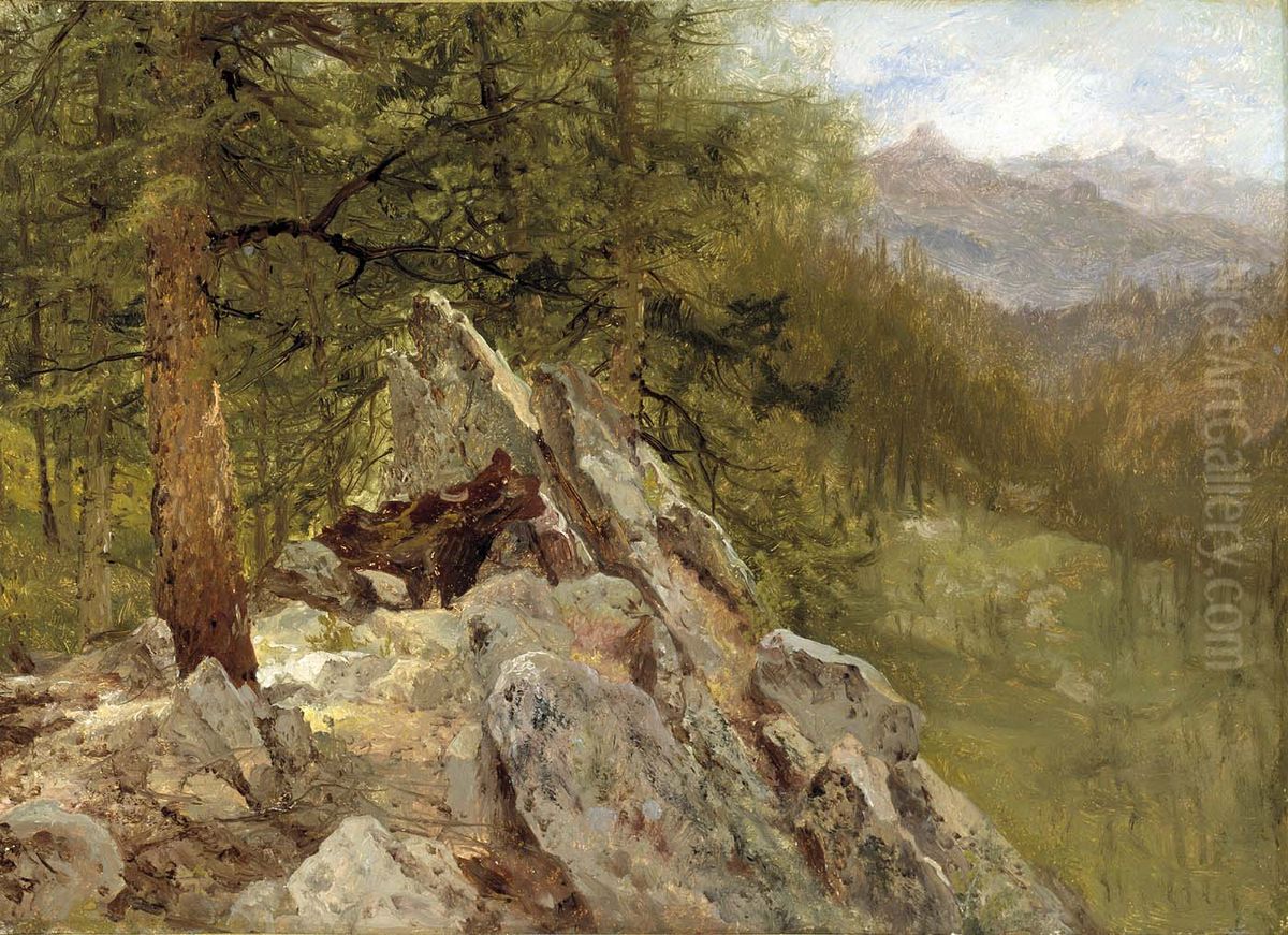 Western Landscape Oil Painting by John Frederick Kensett