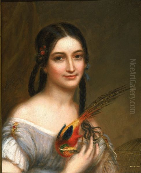 Miss Satterlee Oil Painting by Charles Bird King