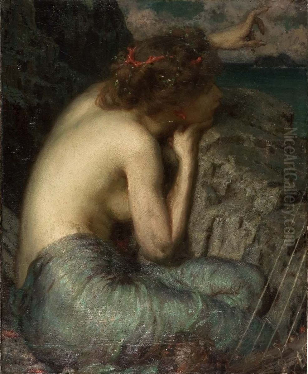 The Siren Oil Painting by Louis Loeb The Siren Oil Painting by Louis Loeb