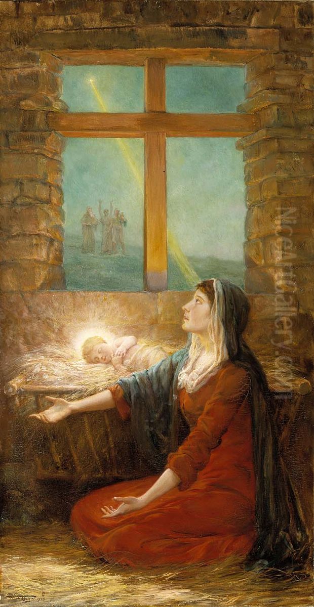 Christmas Morn Oil Painting by Will Hicok Low Christmas Morn Oil Painting by Will Hicok Low