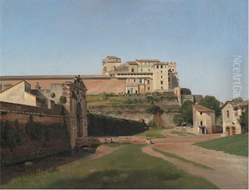 Porta Angelica og en del af Vatikanet Oil Painting by Christoffer Wilhelm Eckersberg