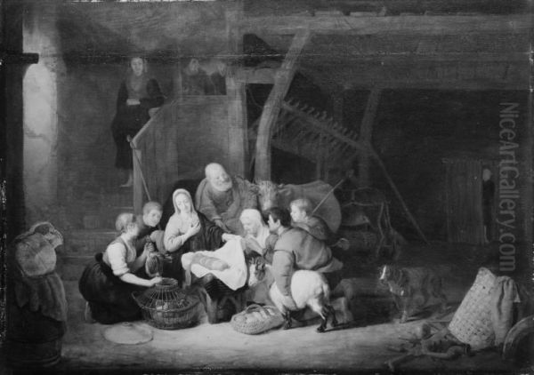 The Adoration of the Shepherds Oil Painting by Hendrik Martenszoon Sorgh