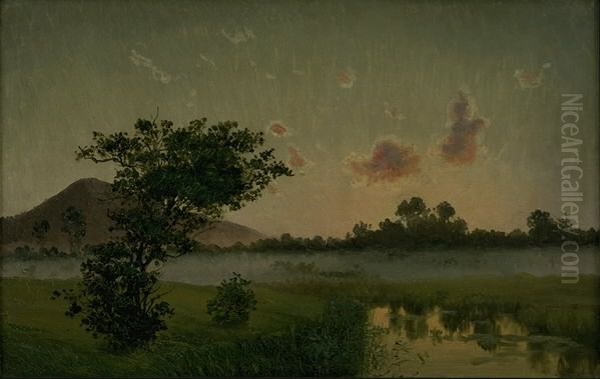 Summer Evening near Ry Oil Painting by Vilhelm Kyhn