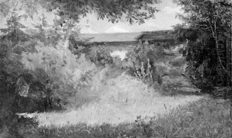 Landscape with a Building in the Background Oil Painting by Lorenz Frolich