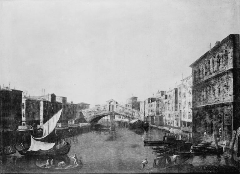 View of Canale Grande in Venice with the Rialto Bridge Oil Painting by Michele Marieschi