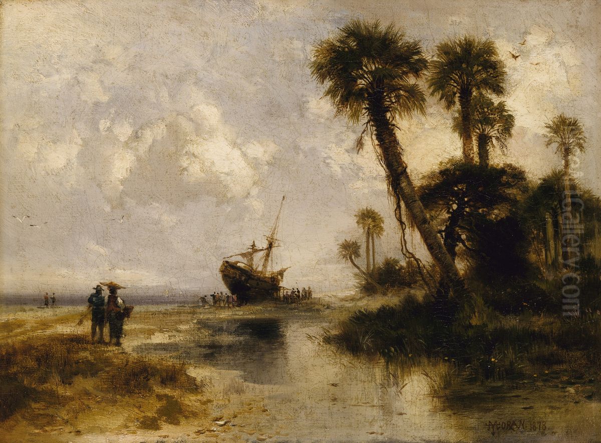 Fort George Island, Florida Oil Painting by Thomas Moran