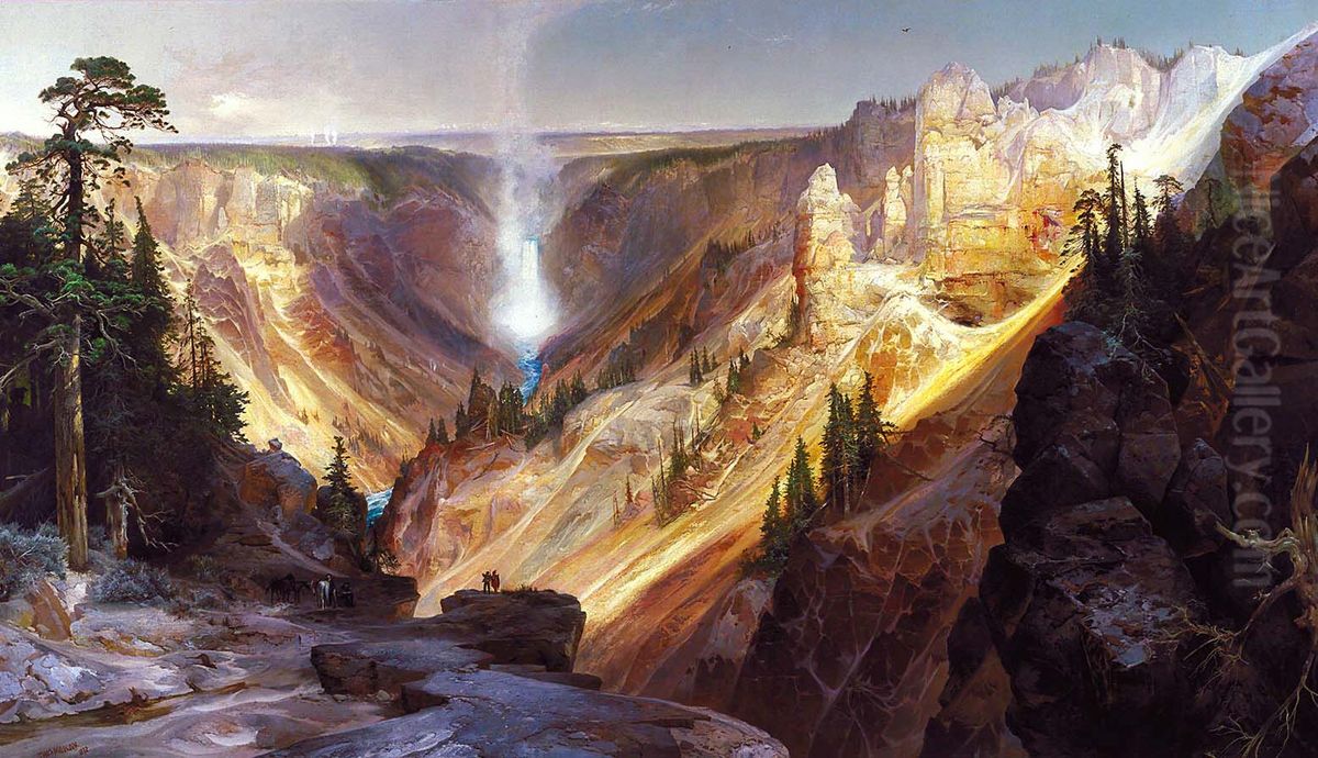 The Grand Canyon of the Yellowstone Oil Painting by Thomas Moran