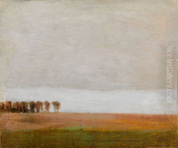 Parti fra Jaegersborg Alle. Studie Oil Painting by Vilhelm Hammershoi