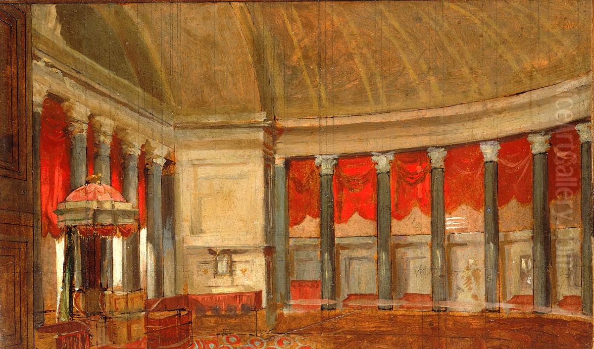 Study for the Old House of Representatives Oil Painting by Samuel Finley Breese Morse