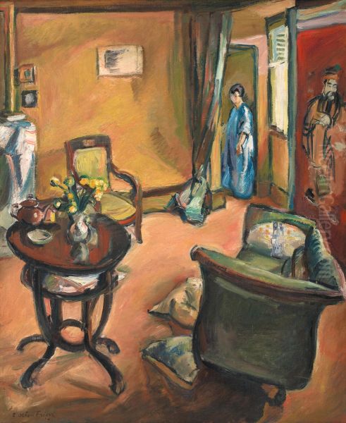 Interieur Oil Painting by Othon Friesz