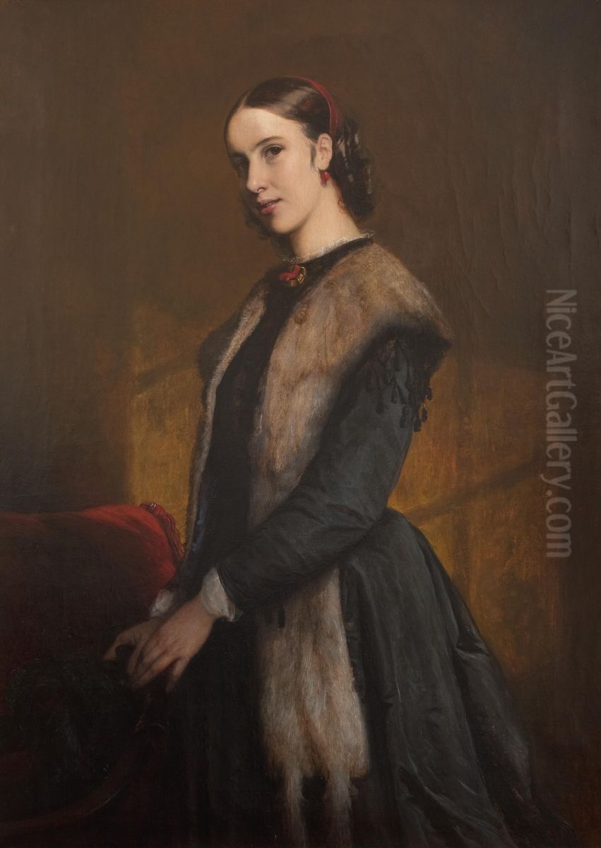 Forfatterinden Emma Kraft Oil Painting by Elisabeth Baumann
