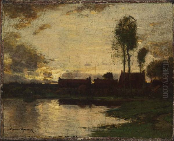 Small Landscape Oil Painting by John Francis Murphy