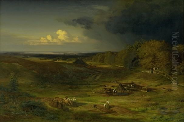 Landscape near Frederiksborg Castle Oil Painting by Godtfred Rump