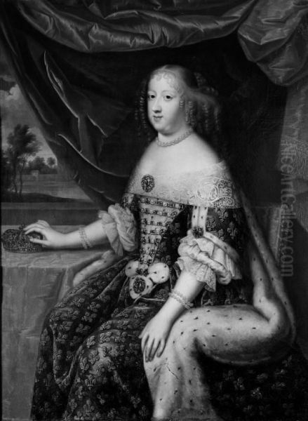 Dronning Marie Therese af Frankrig Oil Painting by Pierre Mignard I