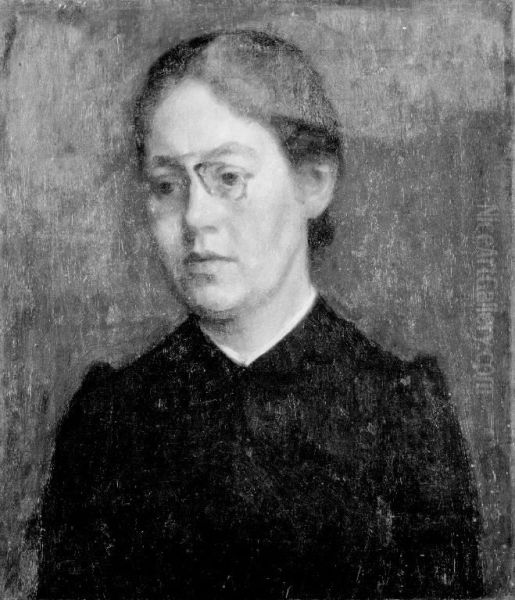 The Painter Elisabeth Wandel Oil Painting by Vilhelm Hammershoi