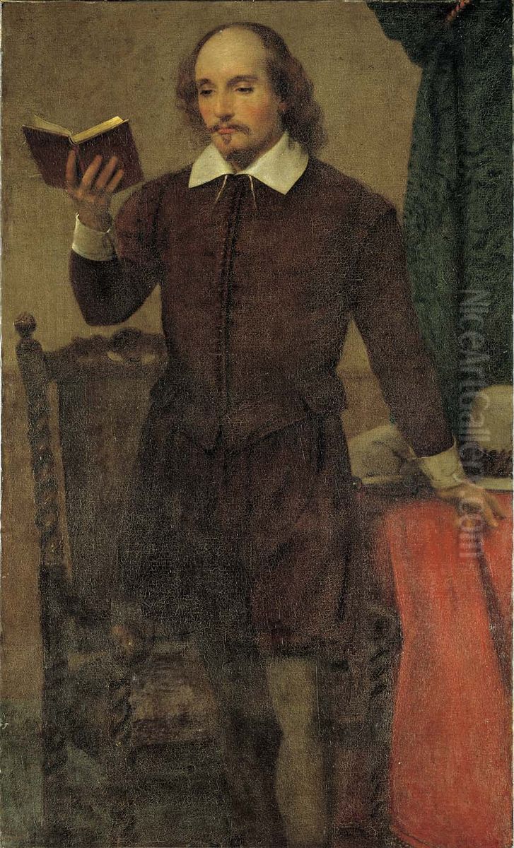 Shakespeare Reading Oil Painting by William Page