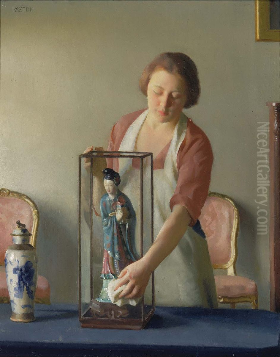 The Figurine Oil Painting by William McGregor Paxton