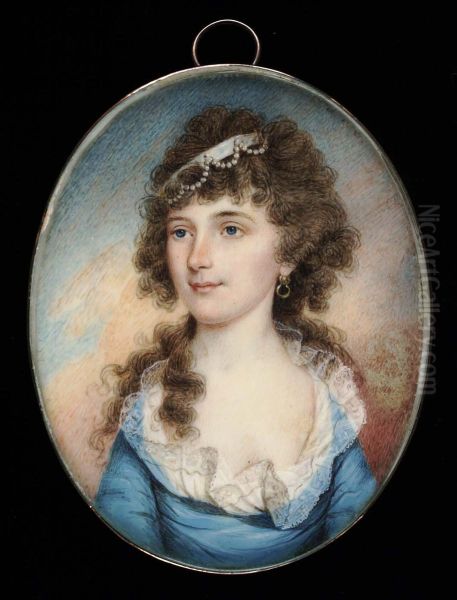 Mrs. John McCluney Oil Painting by James Peale