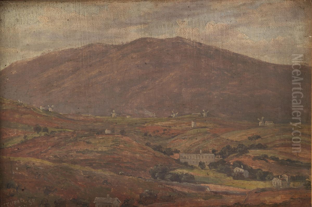 Landscape near Setubal, Portugal Oil Painting by Thorald Brendstrup