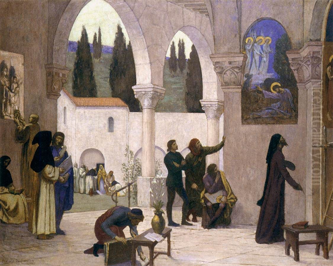 Christian Inspiration Oil Painting by Pierre Puvis de Chavannes