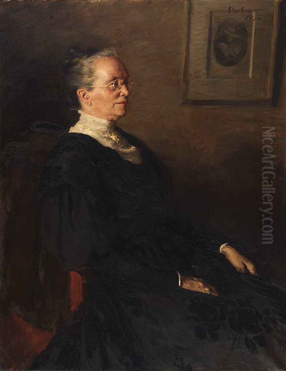 Mrs. Benjamin Franklin Goodrich Oil Painting by Ellen Emmet Rand