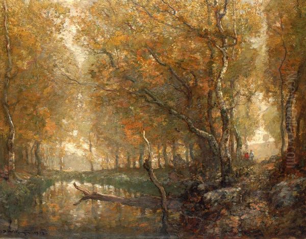 Bradbury's Mill Pond, no. 2 Oil Painting by Henry Ward Ranger