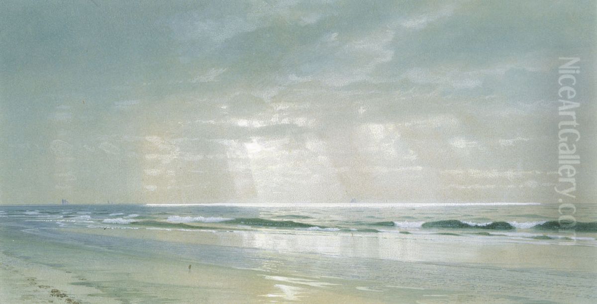 Surf Oil Painting by William Trost Richards