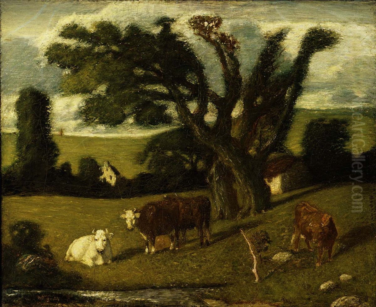 Pastoral Study Oil Painting by Albert Pinkham Ryder