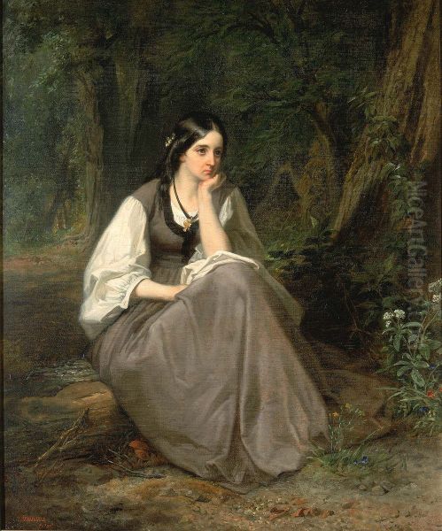 Evangeline Oil Painting by Christian Schussele