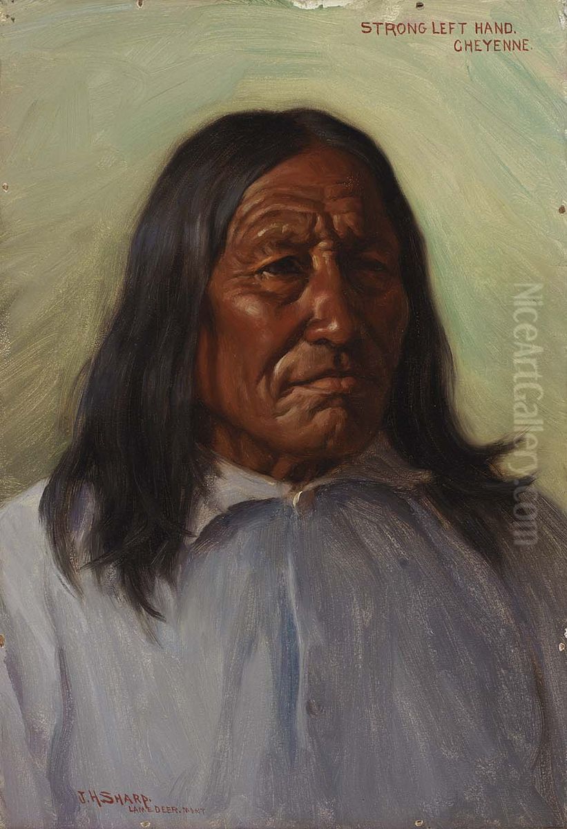 Strong Left Hand Oil Painting by Joseph Henry Sharp