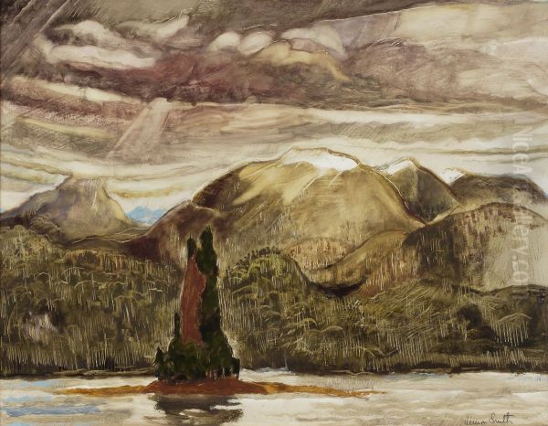 New Edison Rock, Behm Canal, Alaska Oil Painting by Vernon Smith