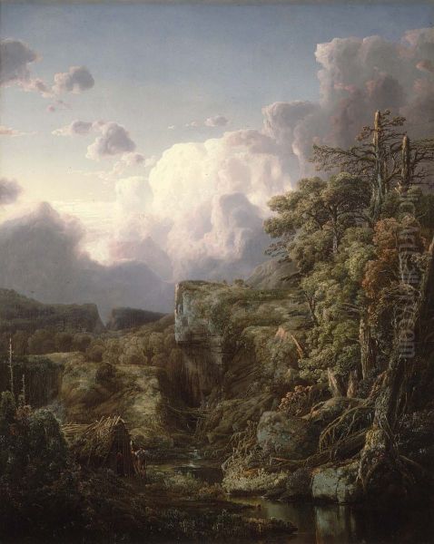 Mountain Landscape Oil Painting by William Louis Sonntag, Sr.