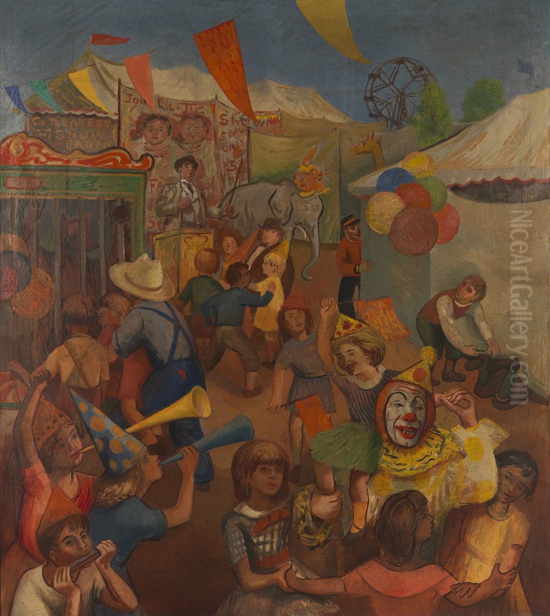 Children at Play and Sport II Oil Painting by Moses Soyer