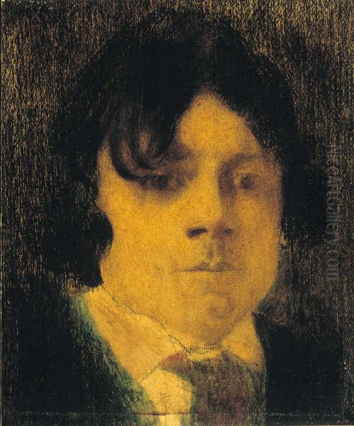 Portrait of a Young Man Oil Painting by Joseph Stella
