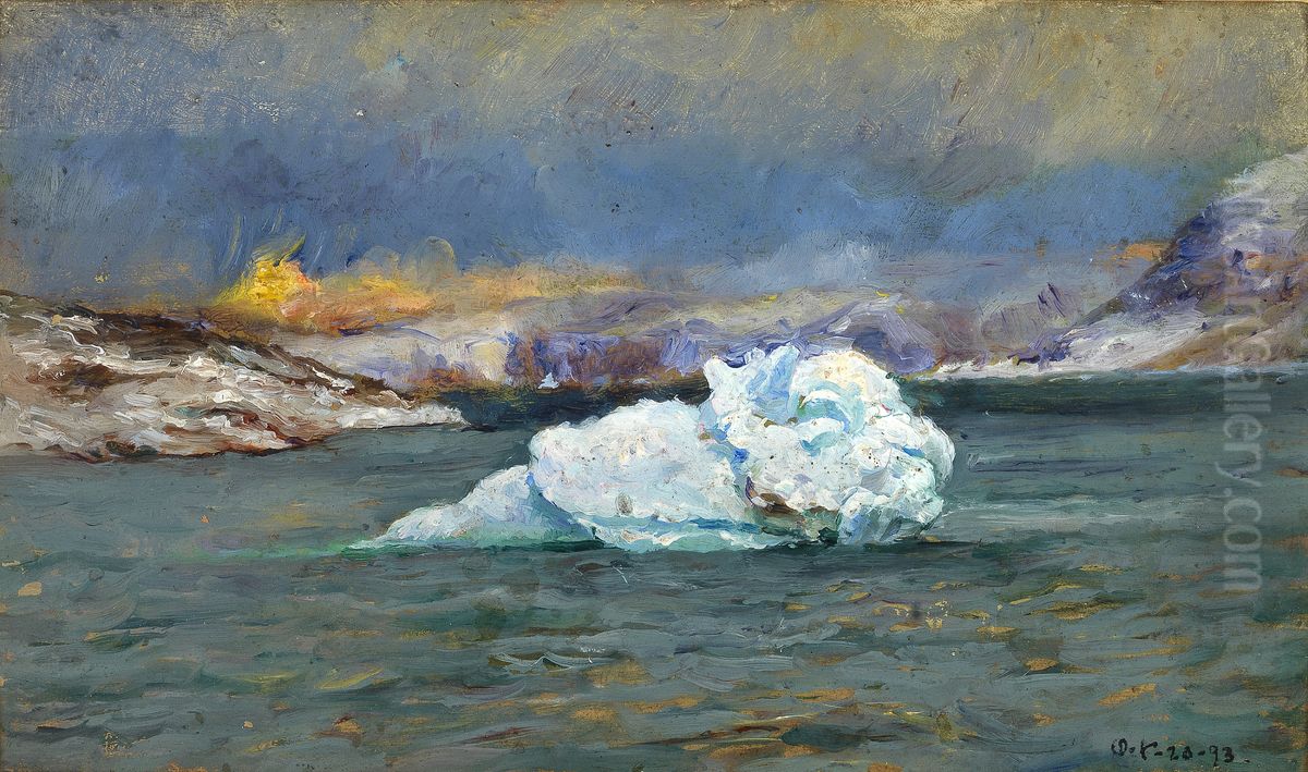 Bowdoin Bay, Greenland, October 20, 1893 Oil Painting by Frank Wilbert Stokes