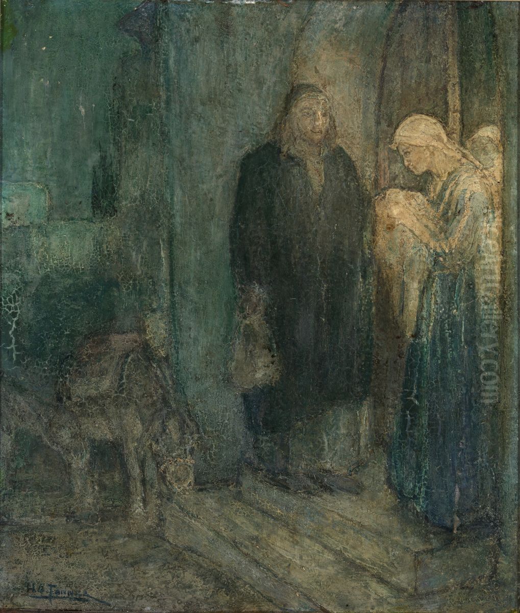 Departure into Egypt (At the Inn) Oil Painting by Henry Ossawa Tanner