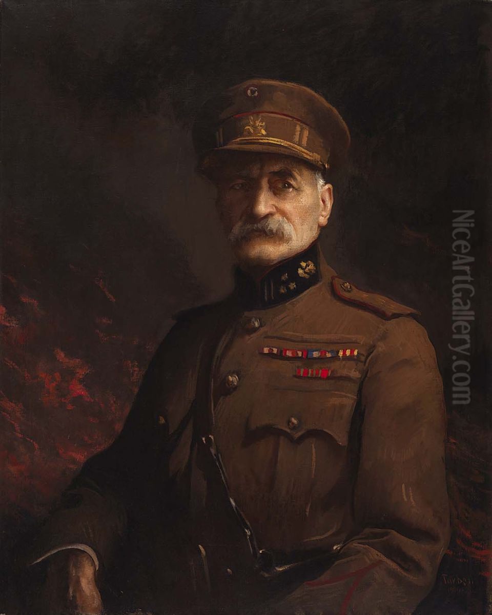 General Georges Leman, Commander of the Fortified Town of Liege Oil Painting by Edmund Charles Tarbell