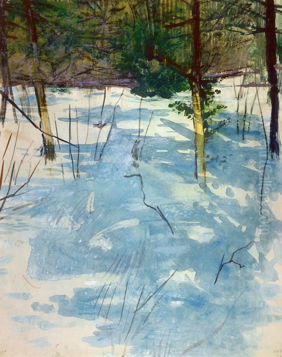 Winter, Monadnock Oil Painting by Abbott Handerson Thayer