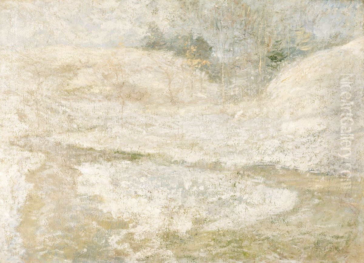 The Brook, Greenwich, Connecticut Oil Painting by John Henry Twachtman