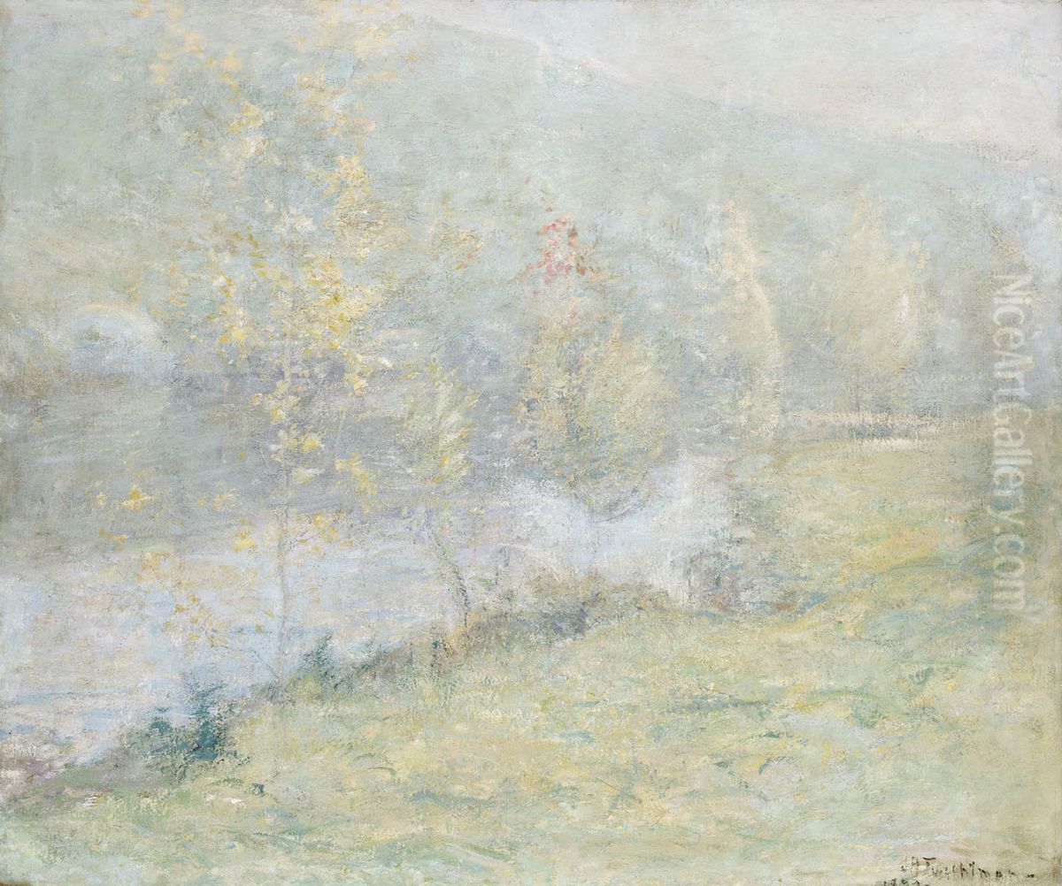 Misty May Morn Oil Painting by John Henry Twachtman