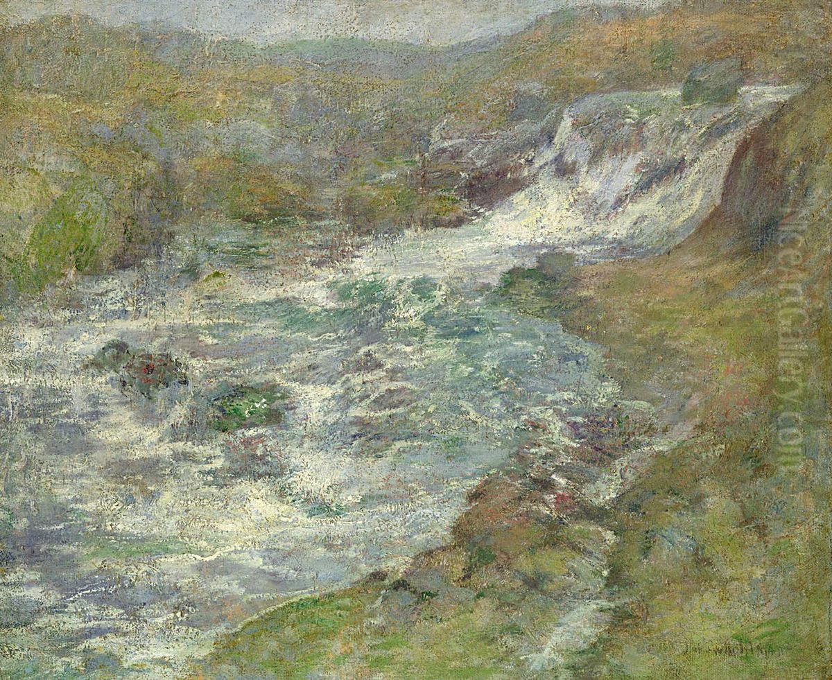 The Torrent Oil Painting by John Henry Twachtman