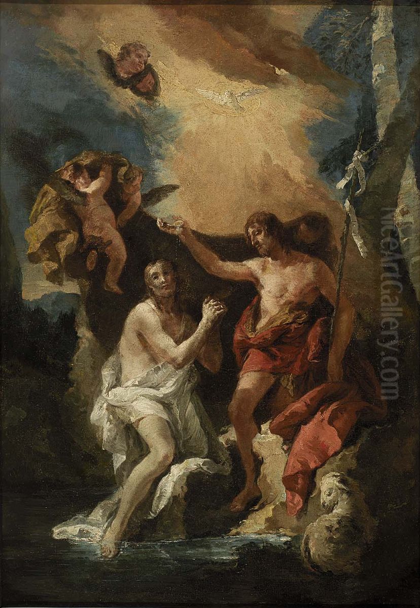 Baptism of Christ Oil Painting by Giovanni Battista Tiepolo