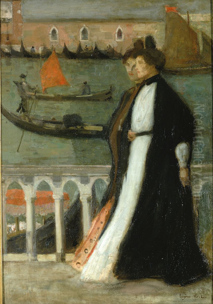 Along the Riva Oil Painting by Eugene Lawrence Vail