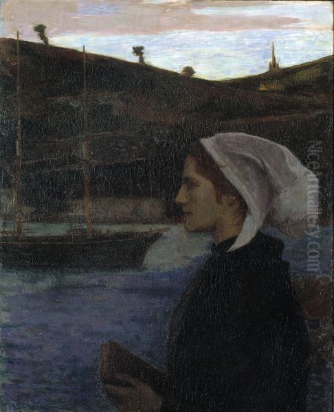 A Breton Sunday Oil Painting by unknown