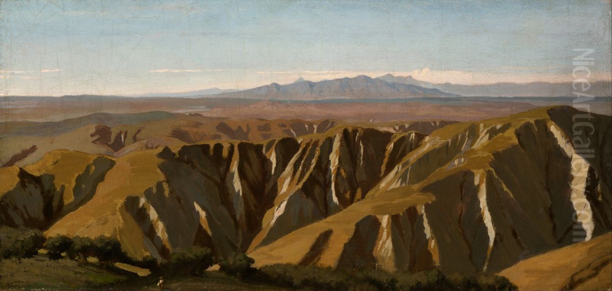 Volterra Oil Painting by Elihu Vedder