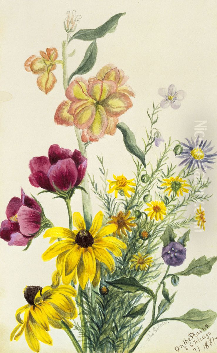 Group of Flowers Oil Painting by Mary Vaux Walcott