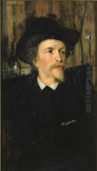 Portrait of Wyatt Eaton Oil Painting by J. Alden Weir
