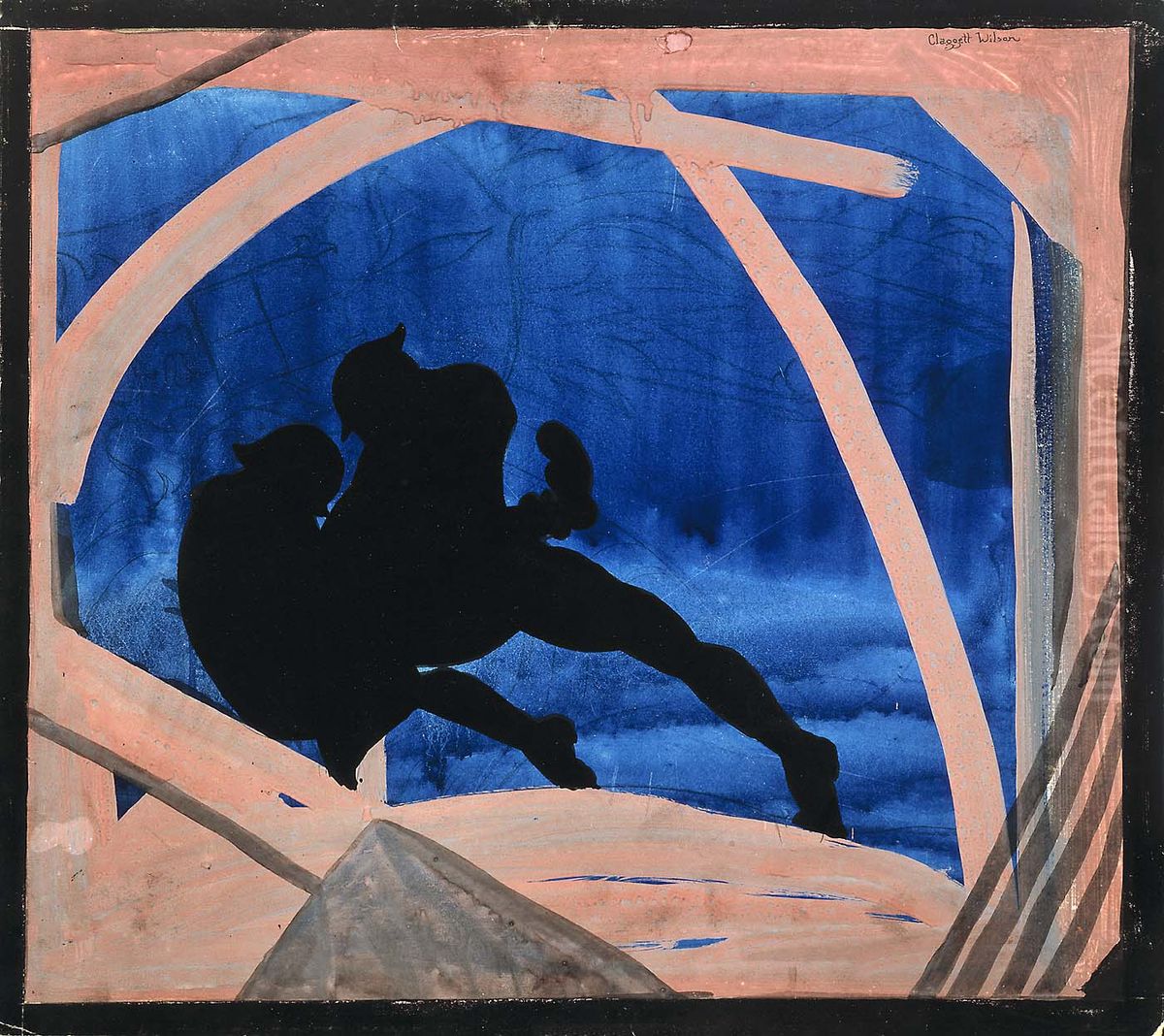 Encounter in the Darkness Oil Painting by Claggett Wilson
